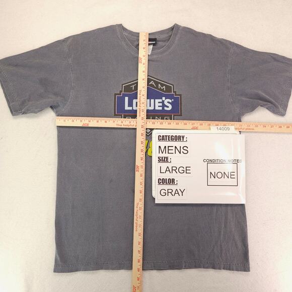 NASCAR Lowes Team Racing 48 Graphic Short Sleeve Racing T Shirt Mens Size L Gray - Picture 6 of 10